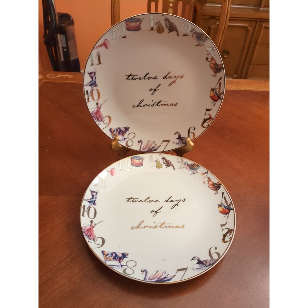 Better Homes and Gardens 12 Days of Christmas Dinner Plate A Set Of 2